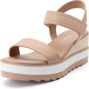 Women Platform Sandals Espadrille Wedge Ankle Strap Open Toe Summer Shoes